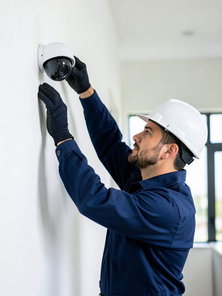 Profissional de automação & segurança em atendimento